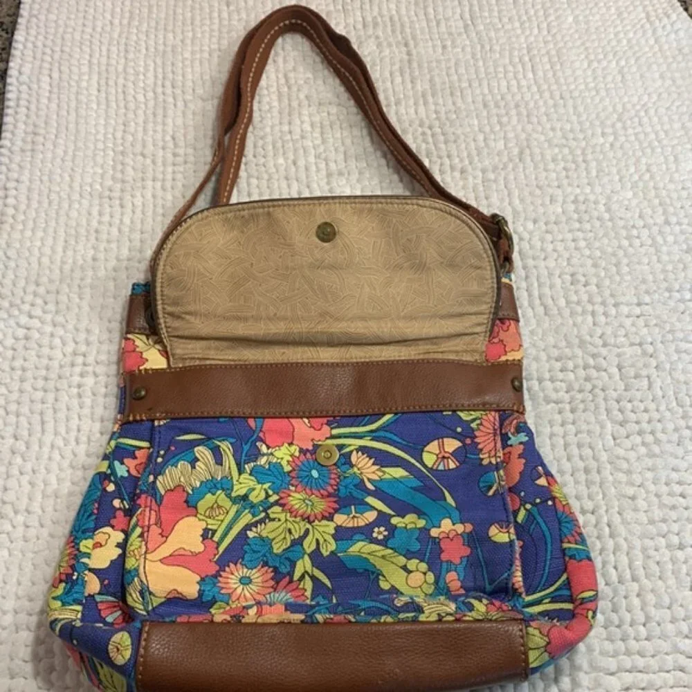 Sakroots Multi Color Floral Design Hobo Bag EUC #0087